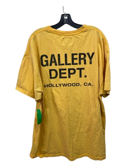 Gallery Dept. AS IS Size XL Yellow & White Cotton Blend logo Men's Short Sleeve XL