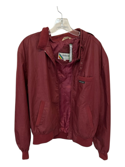 Members Only Size 44 Maroon Cotton & Polyester Bomber Men's Jacket Maroon / 44