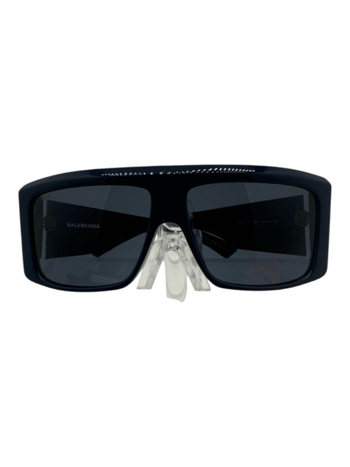 Balenciaga Navy Blue Acetate Square Lens Sunglasses Navy Blue