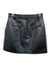 Babaton Size 2 Black PU leather Mini hook & zip Skirt Black / 2