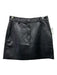 Babaton Size 2 Black PU leather Mini hook & zip Skirt Black / 2