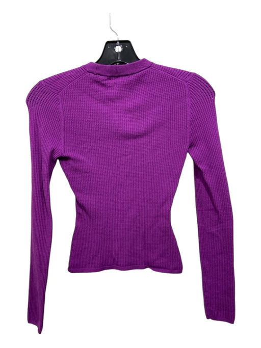 Babaton Size XXS Purple Nylon Thermal Long Sleeve Top Purple / XXS