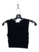 Babaton Size XXS Black Viscose & Nylon Blend Scoop Neck Crop Sleeveless Top Black / XXS