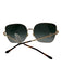 Gucci Gold & Brown Metal Horsebit Gradient Square Neck Sunglasses Gold & Brown