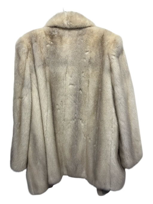 Avanti Size Est M Cream Fur Pockets Open Front Coat Cream / Est M