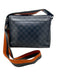 Louis Vuitton AS IS - Heavy Wear Black, Gray, Orange Coated Canvas Crossbody Bag