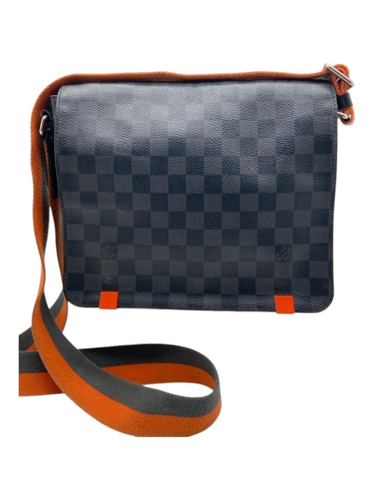 Louis Vuitton AS IS - Heavy Wear Black, Gray, Orange Coated Canvas Crossbody Bag