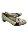 Gucci Shoe Size 8 Cream, Red & Blue Leather Block Heel Almond Toe Flats Cream, Red & Blue / 8