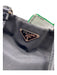 Prada Black Nylon 2 Handles Logo silver hardware Zip Closure Bag Black / S