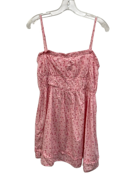 Free People Size S Pink & Red Cotton Cherry Print Spaghetti Strap Dress Pink & Red / S