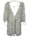 Storia Size S White Polyester Floral Lace Overlay 1/2 Balloon Sleeve Dress White / S