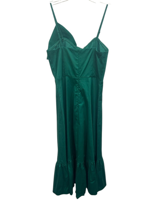 Current Air Size S Emerald Green Cotton Blend Spaghetti Strap Bow Detail Dress Emerald Green / S