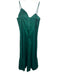 Current Air Size S Emerald Green Cotton Blend Spaghetti Strap Bow Detail Dress Emerald Green / S
