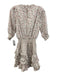 Chelsea & Violet Size S White, Pink & Green Linen & Cotton Botanical Dress White, Pink & Green / S