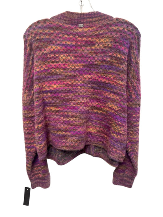 For Love & Lemons Size XS Fuchsia, Orange & Multi Nylon Blend Knit Sweater Fuchsia, Orange & Multi / XS