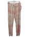 PJ Salvage Size S Coral Orange & White Polyester Blend Long Sleeve Pant Set Coral Orange & White / S