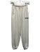 Daily Drills Size XS White & Green Cotton Drawstring Waist Logo High Waist Pants White & Green / XS