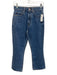Ganni Size 26 Med Wash Cotton Denim Pink Button High Waist Straight Jeans Med Wash / 26
