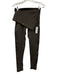 Set Active Size M/S Chocolate Brown Nylon Blend One Shoulder Bra Top Pant Set Chocolate Brown / M/S