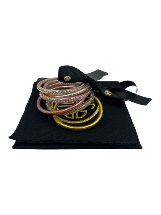 Budha girl silver, gold & pink Plastic Rhinestone Glitter Sash Inc Bracelet silver, gold & pink