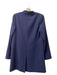 Alice & Olivia Size 8 Navy Polyester Blend Hook Clasp Faux Pockets Coat Navy / 8