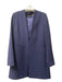 Alice & Olivia Size 8 Navy Polyester Blend Hook Clasp Faux Pockets Coat Navy / 8