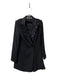 Jay Godfrey Size 8 Black Polyester Blend Faux Pockets Deep V 1 Button Jacket Black / 8