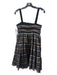 Hunter Bell Size M Blue black & Gray Polyester & Metallic Velvet Stripes Dress Blue black & Gray / M