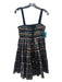 Hunter Bell Size M Blue black & Gray Polyester & Metallic Velvet Stripes Dress Blue black & Gray / M
