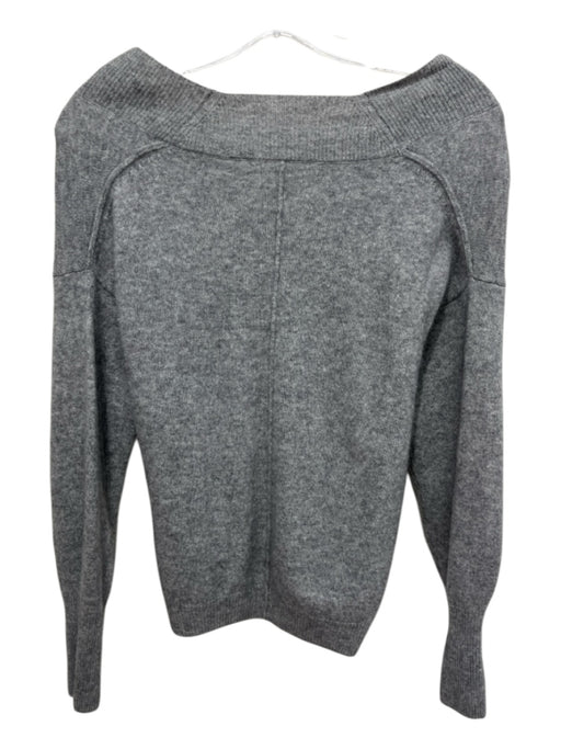 Brochu Walker Size M Gray Cashmere Long Sleeve V Neck Pocket Sweater Gray / M