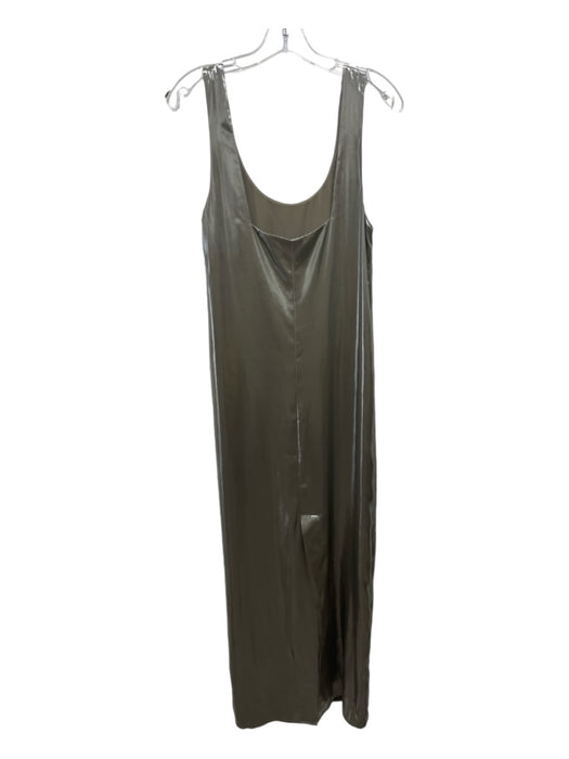 Banana Republic Size XS Sage Polyester Sleeveless Liquid Metallic Maxi Dress Sage / XS