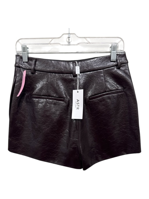 ASTR The Label Size Small Dark Brown Polyurethane Blend High Rise Pockets Shorts Dark Brown / Small