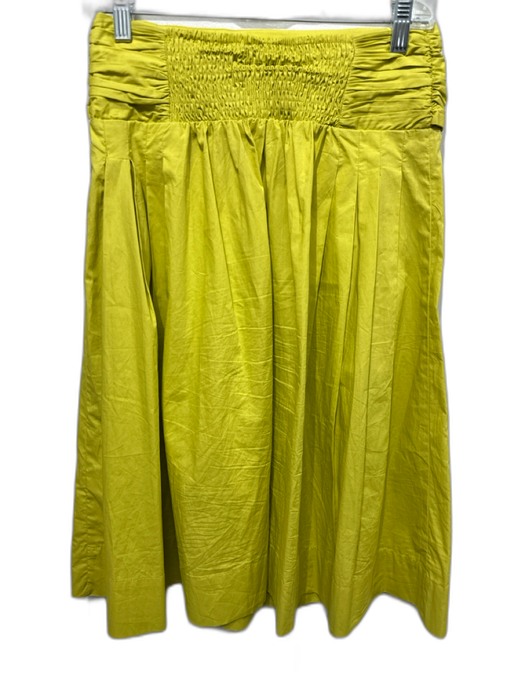 En Saison Size S Chartereuse Green Cotton Elastic Waist Knot Detail A line Skirt Chartereuse Green / S