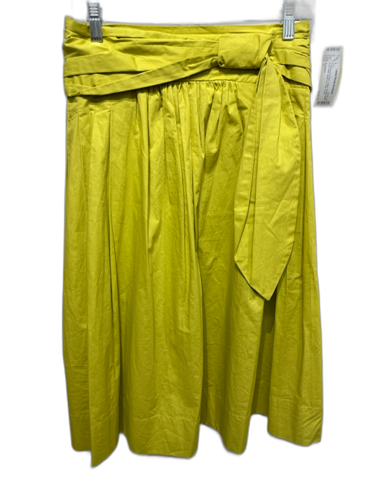 En Saison Size S Chartereuse Green Cotton Elastic Waist Knot Detail A line Skirt Chartereuse Green / S