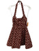 Maeve Size S Red & White Viscose & Cotton Polka Dots Sleeveless Halter Dress Red & White / S
