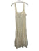 J Crew Size S White Cotton Sleeveless Ribbed Square Neck Midi Dress White / S