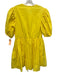 XiRENA Size M Yellow Cotton Short Puff Sleeve 1/2 Button pleats Dress Yellow / M