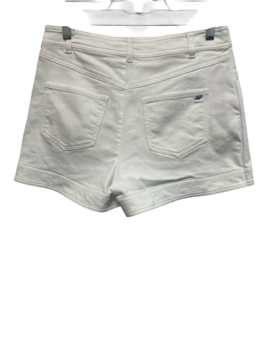 Cinq a Sept Size 6 White Cotton Blend Wrap Skort Pockets Shorts White / 6