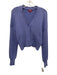 Staud Size XS Purple Viscose & Nylon Long Sleeve Ribbed Cardigan Sweater Purple / XS