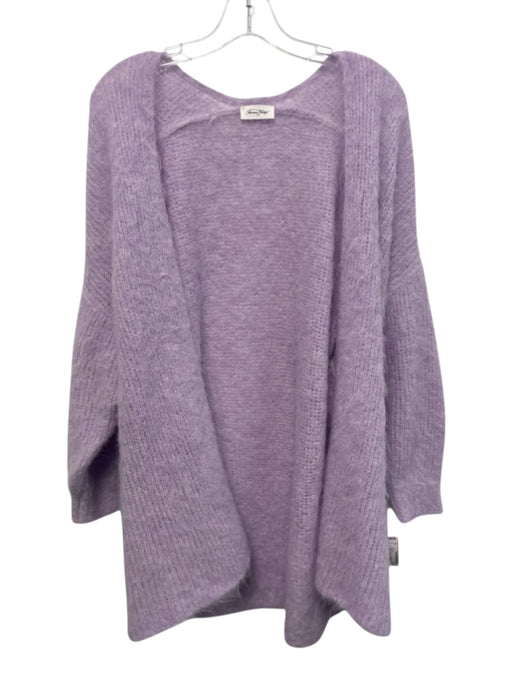 American Vintage Size XS/S Purple Alpaca & Polyamide Long Sleeve Open Sweater Purple / XS/S