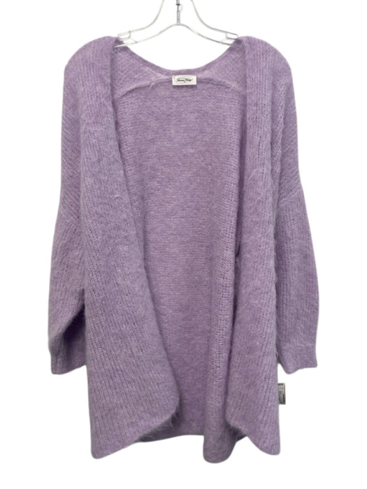 American Vintage Size XS/S Purple Alpaca & Polyamide Long Sleeve Open Sweater Purple / XS/S
