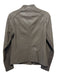 Vince Size XS Taupe Leather Long Sleeve Pockets Darted Knit Jacket Taupe / XS