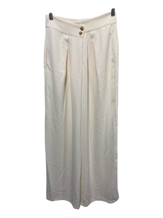 ASTR Size Small Off White Polyester Button Close flap over Pockets Pants Off White / Small