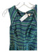 Shoshanna Size 4 Green & Blue Polyester Checkered Sleeveless Dress Green & Blue / 4