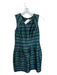 Shoshanna Size 4 Green & Blue Polyester Checkered Sleeveless Dress Green & Blue / 4