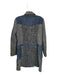Christian Lacroix Size 44 Gray & Blue Wool Blend Denim Tweed Snap Buttons Coat Gray & Blue / 44