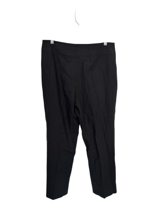 Akris Size 12 Black Wool High Waist Side Zip Wide Leg Trouser Pants Black / 12