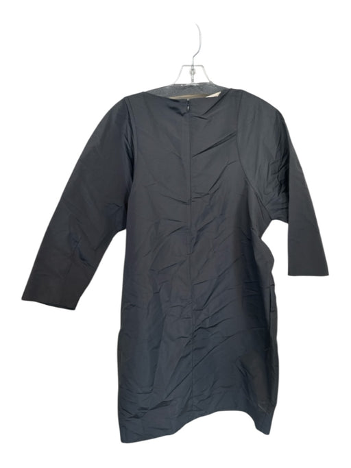 Marni Size Est L Gray & Black Nylon Long Sleeve Neck Application Back Zip Dress Gray & Black / Est L