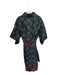 MCQ Size 46 Black & Green Viscose Textured Collar Snap Buttons Dress Black & Green / 46