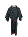 MCQ Size 46 Black & Green Viscose Textured Collar Snap Buttons Dress Black & Green / 46